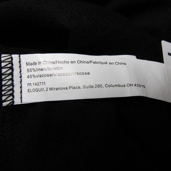 New! Eloquii black Linen Maxi Day Dress,‎ size 14/16 - Picture 15 of 16